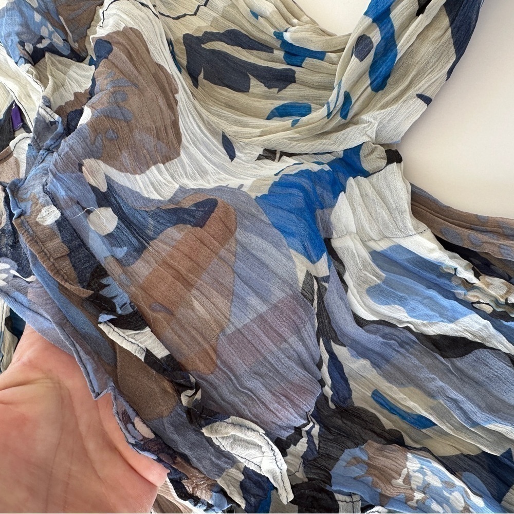 Mexx button down shirt with long sleeves, small mandarin collar, semi-sheer - Picture 8 of 13